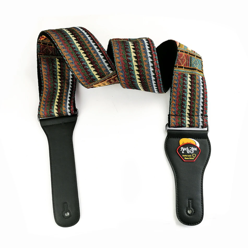 New High Quality Cotton Guitar Strap Acoustic Guitar Strap Electric Bass Guitar Strap Adjustable Length Widen 6.2 Cm