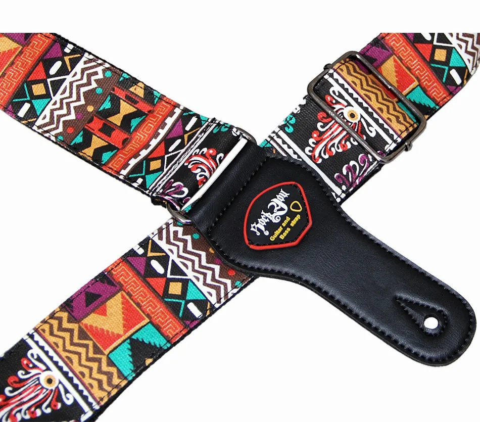 New High Quality Cotton Guitar Strap Acoustic Guitar Strap Electric Bass Guitar Strap Adjustable Length Widen 6.2 Cm