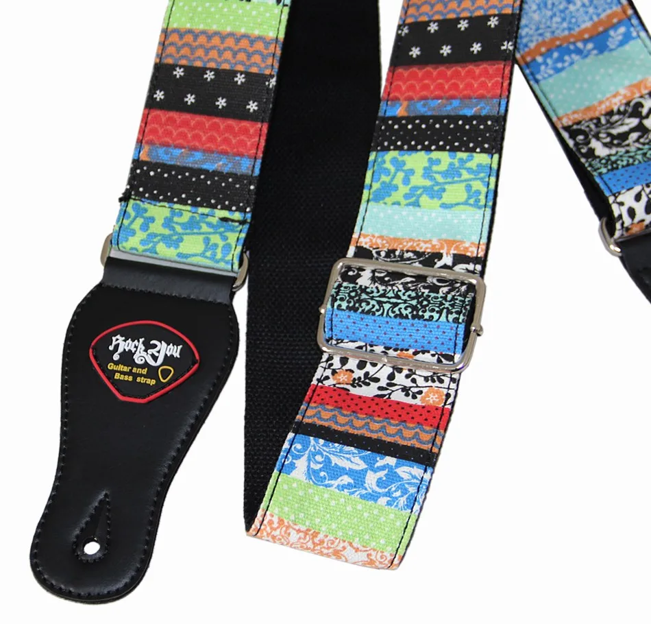 New High Quality Cotton Guitar Strap Acoustic Guitar Strap Electric Bass Guitar Strap Adjustable Length Widen 6.2 Cm