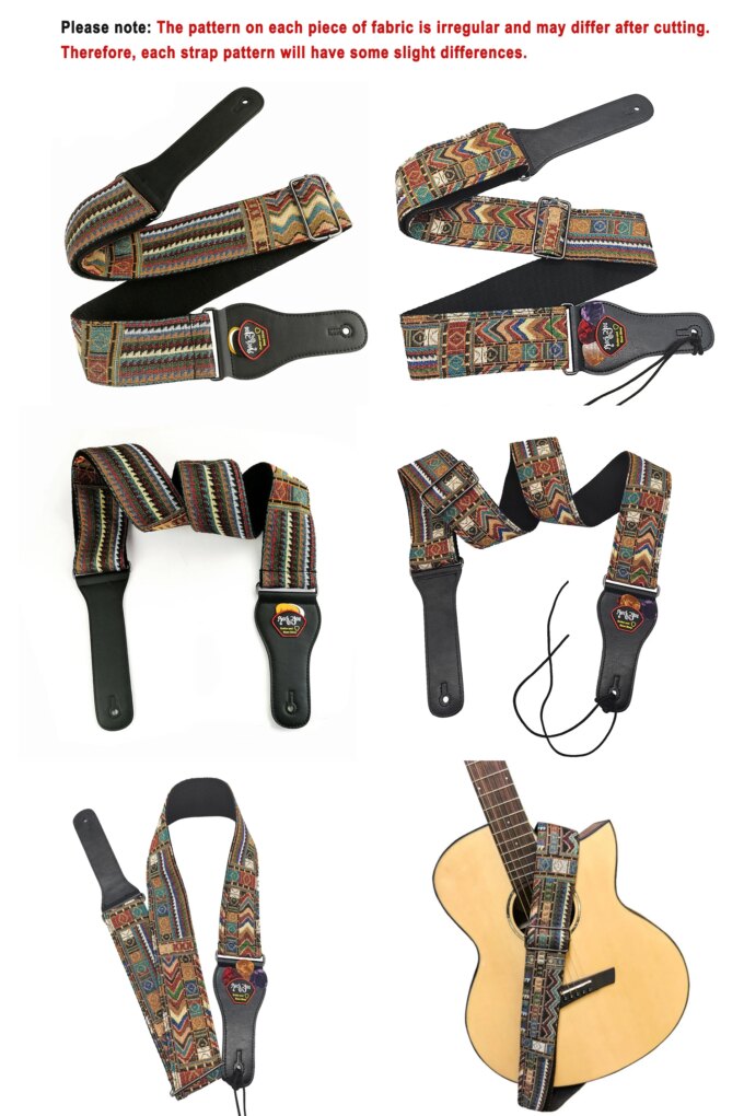New High Quality Cotton Guitar Strap Acoustic Guitar Strap Electric Bass Guitar Strap Adjustable Length Widen 6.2 Cm - Image 6