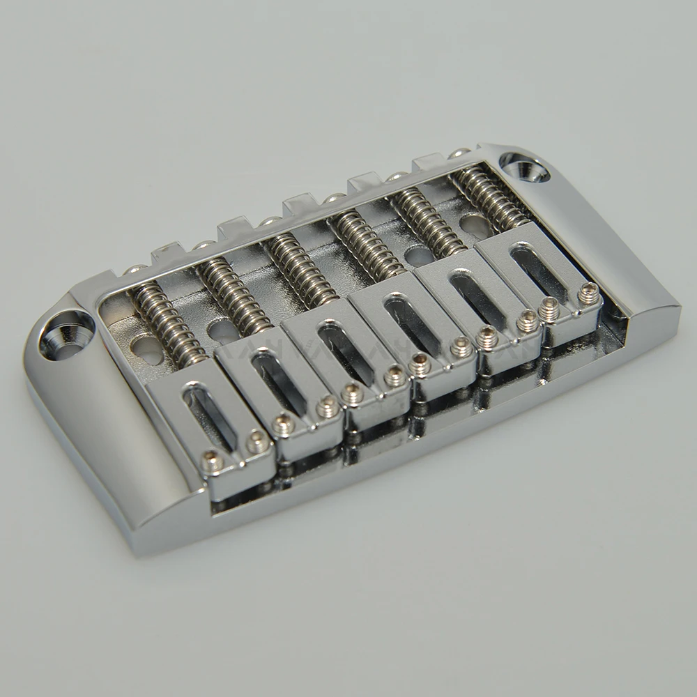 CNC Machined 6 String Electric Guitar Bridge for Ibby HM Retrofited Iban-ez Chrome Black