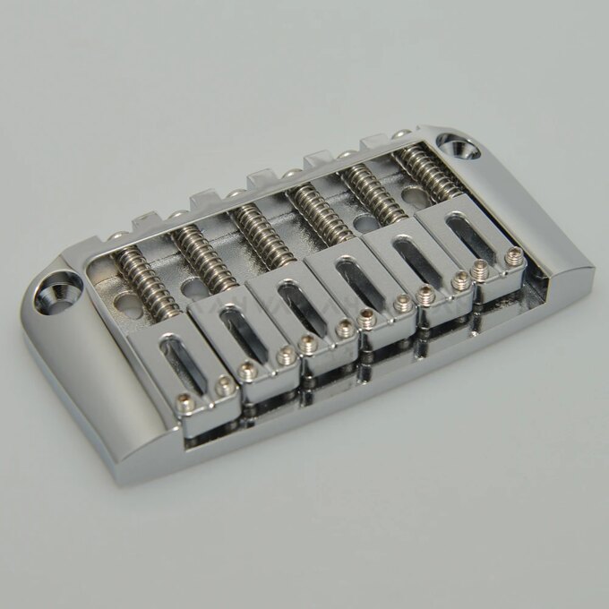 CNC Machined 6 String Electric Guitar Bridge for Ibby HM Retrofited Iban-ez Chrome Black - Image 3