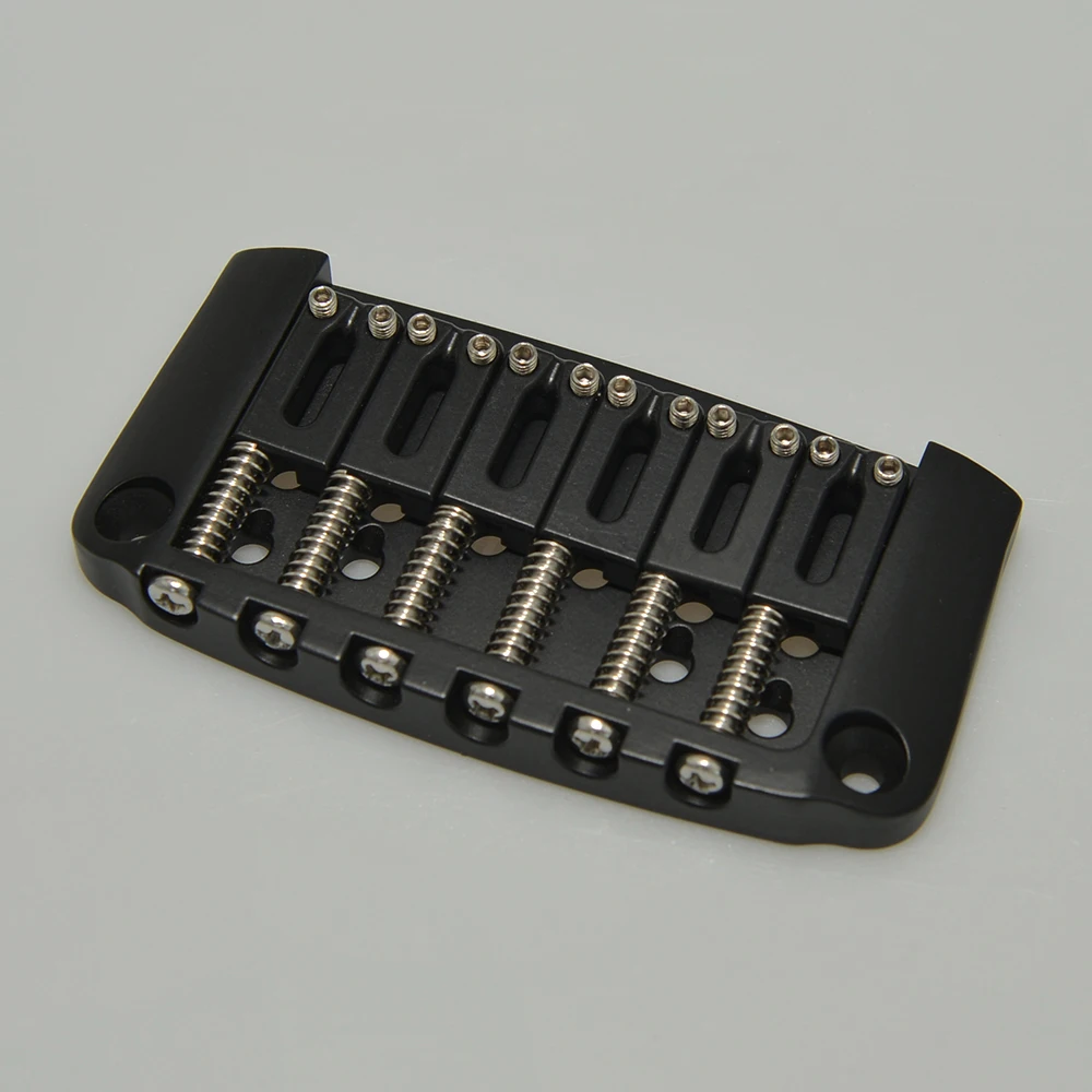 CNC Machined 6 String Electric Guitar Bridge for Ibby HM Retrofited Iban-ez Chrome Black