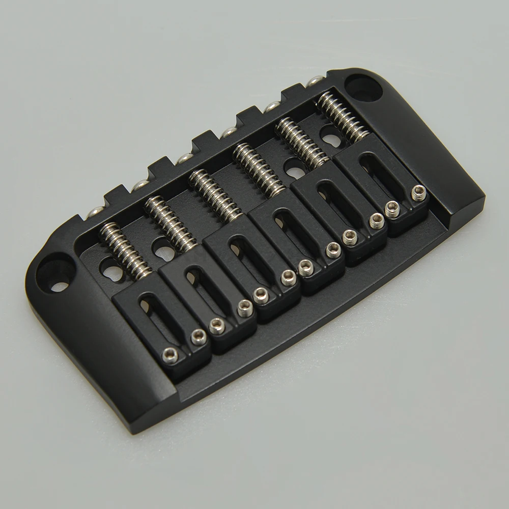 CNC Machined 6 String Electric Guitar Bridge for Ibby HM Retrofited Iban-ez Chrome Black