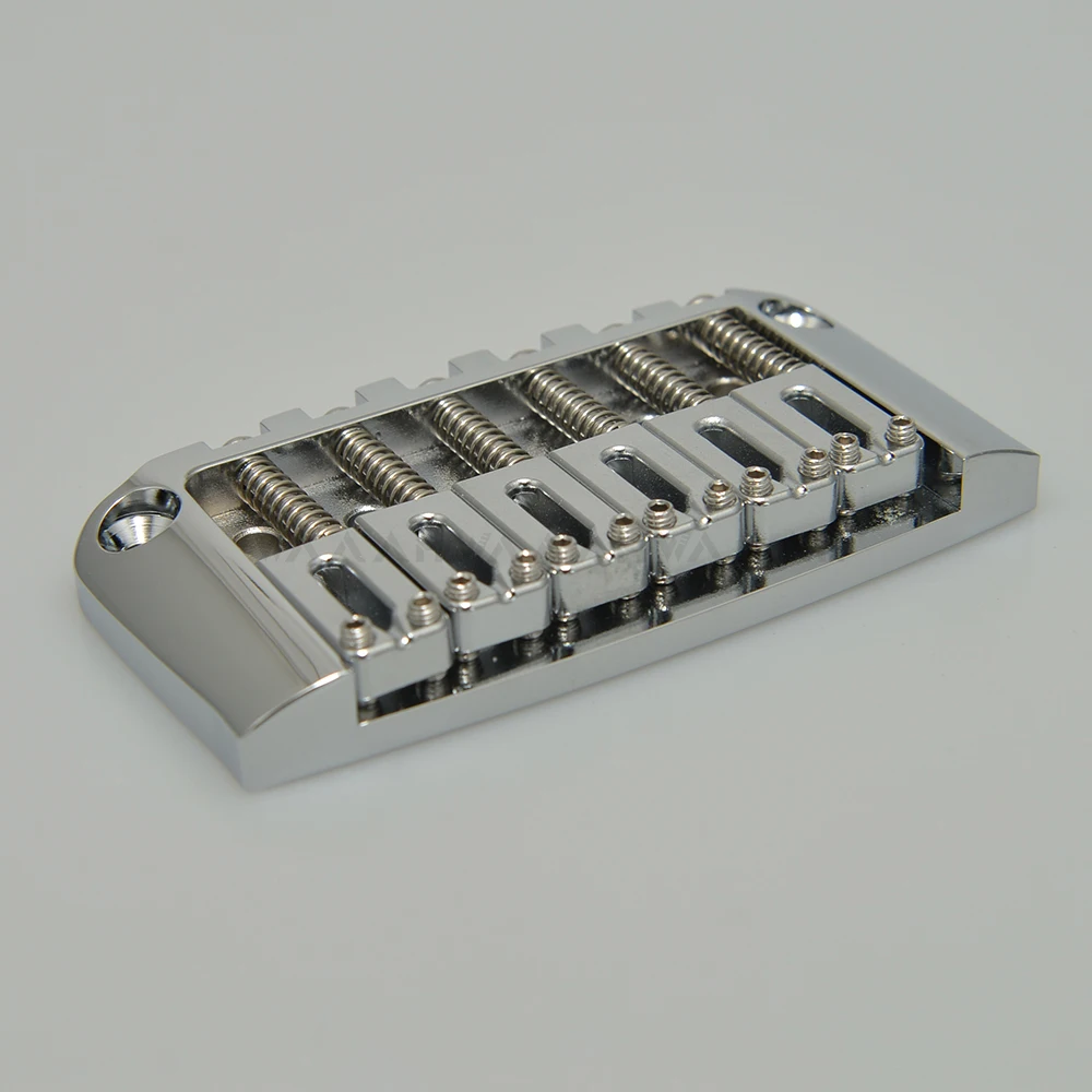 CNC Machined 6 String Electric Guitar Bridge for Ibby HM Retrofited Iban-ez Chrome Black