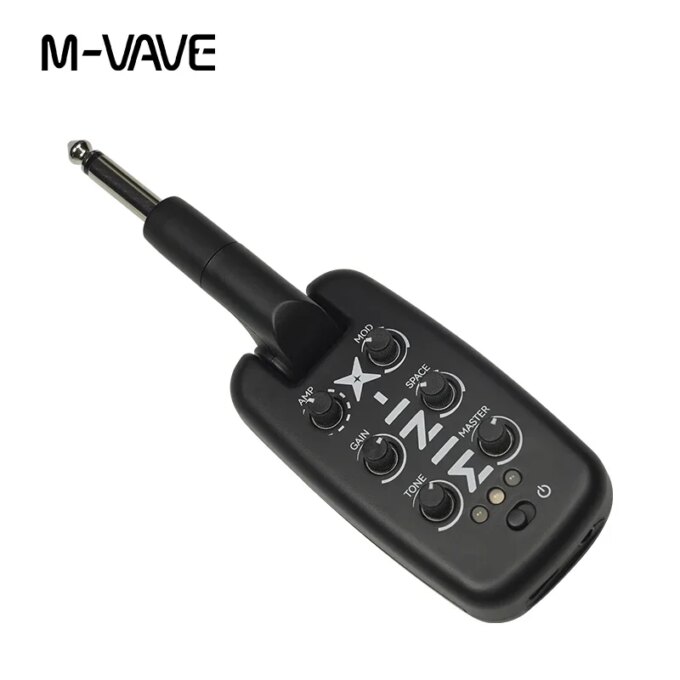 M-VAVE MINI-X Headphone Amplifier Guitar Bass Effects Portable Rechargeable Plug-In Amp Built-in 9 Different Amplifier Tones - Image 4