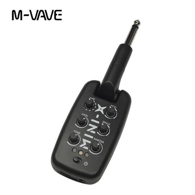 M-VAVE MINI-X Headphone Amplifier Guitar Bass Effects Portable Rechargeable Plug-In Amp Built-in 9 Different Amplifier Tones - Image 3
