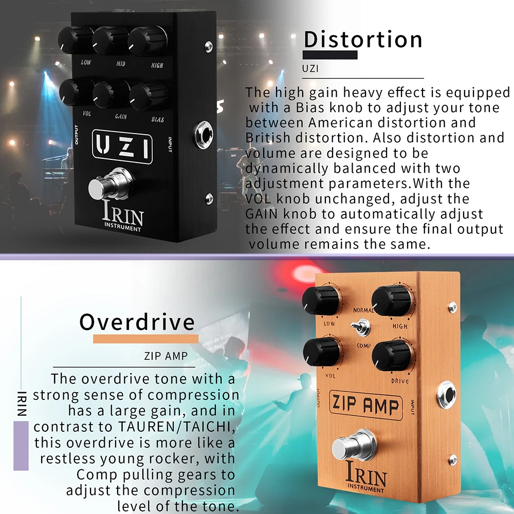 IRIN Guitar Effect Pedal Overdrive Distortion Speakers Analog Classic British Rock Effect Electric Bass Guitar Pedal True Bypass IRIN Guitar Effect Pedal Overdrive Distortion Speakers Analog Classic British Rock Effect Electric Bass Guitar Pedal True Bypass