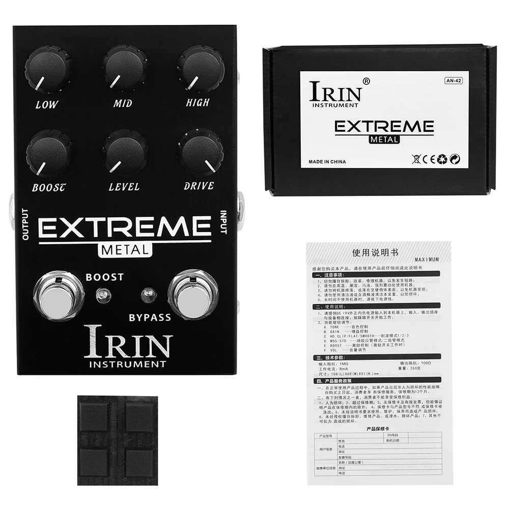 IRIN Guitar Effect Pedal Overdrive Distortion Speakers Analog Classic British Rock Effect Electric Bass Guitar Pedal True Bypass IRIN Guitar Effect Pedal Overdrive Distortion Speakers Analog Classic British Rock Effect Electric Bass Guitar Pedal True Bypass