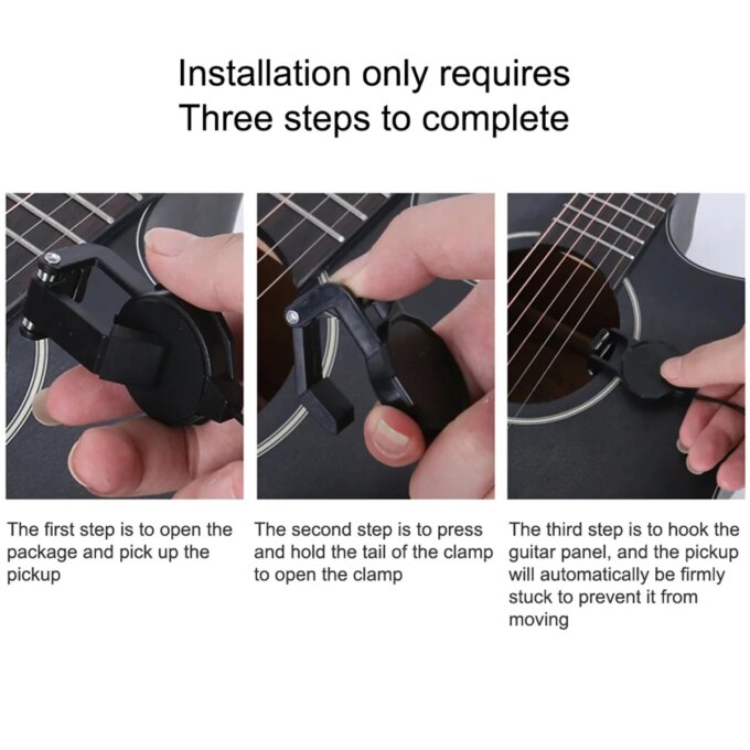 Audio Jack Clip On Pickup for Acoustic GuitarMandolinBouzoukiViolinBanjoUkulele Length 2.5 M Sound Pickup Transducer - Image 3